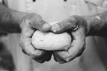 Bread and hands