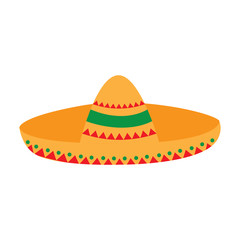 Isolated traditional mexican hat. Vector illustration design
