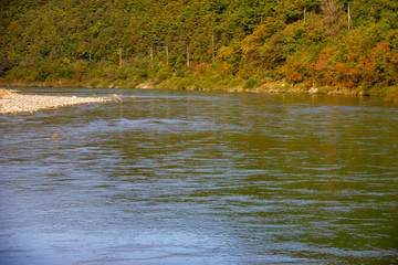 Clear water flowing through the valley