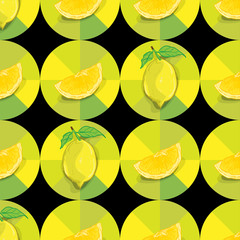 fruit pattern background graphic lemon