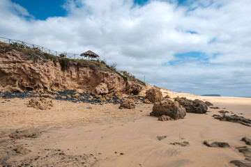 Fototapeta na wymiar Porto Santo sand beach - Portugal