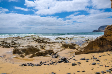 Fototapeta na wymiar Porto Santo sand beach - Portugal
