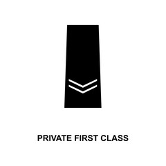 japan private first class military ranks and insignia glyph icon