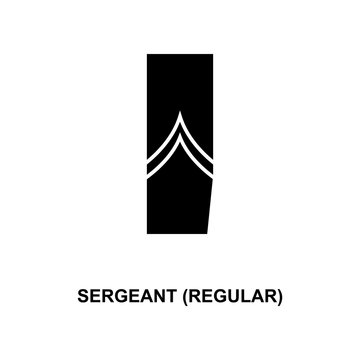 French sergeant regular military ranks and insignia glyph icon