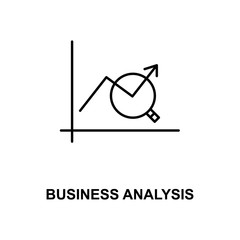 business analysis line icon