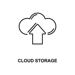 cloud storage line icon
