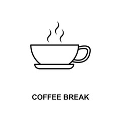 coffee break line icon