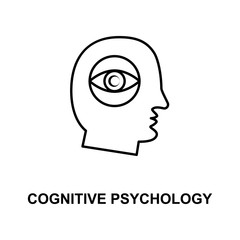 cognitive psychology line icon