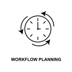 workflow planning line icon