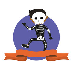 Kid with halloween costume