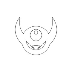 monster icon. Element of horrible creatures for mobile concept and web apps illustration. Thin line icon for website design and development, app development