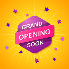 Opening soon background composition with flat design