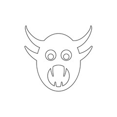 monster icon. Element of horrible creatures for mobile concept and web apps illustration. Thin line icon for website design and development, app development