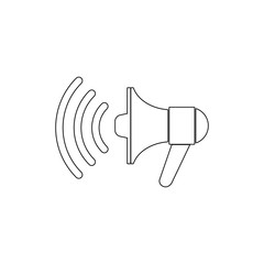 Megaphone icon. Element of media for mobile concept and web apps illustration. Thin line icon for website design and development, app development