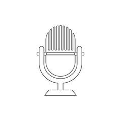Microphone icon. Element of media for mobile concept and web apps illustration. Thin line icon for website design and development, app development