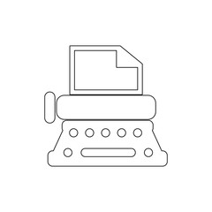 Typewriter icon. Element of media for mobile concept and web apps illustration. Thin line icon for website design and development, app development