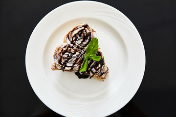 Cake on a white plate