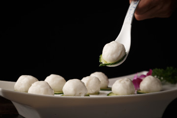 Fresh cuttlefish balls