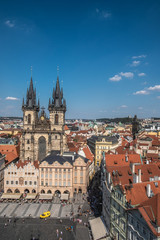 Fototapeta na wymiar Prague city - Czech Republic - roof view