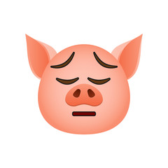 Pig in Tired emoji icon. Element of new year symbol icon for mobile concept and web apps. Detailed Pig in Tired emoji icon can be used for web and mobile