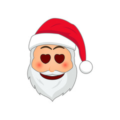 Emoji Santa Claus. Winter Holidays Emoticon. Santa Clause in sadness in a cold sweat emoji icon