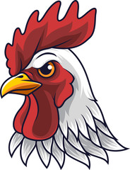 Chicken rooster head mascot