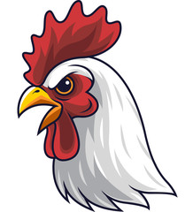 Chicken rooster head mascot