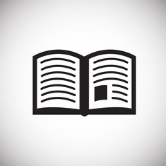 Book on white background icon