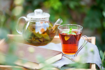 Cup of tea and book