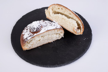 Rizzuola or iris with baked ricotta