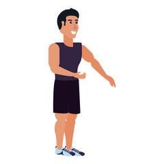 young athletic man avatar character