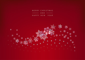 Christmas Background Crystal Snowflakes