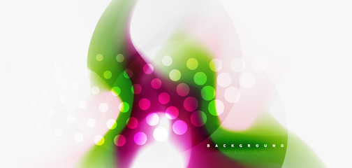 Color flowing wave, trendy liquid design template