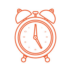 alarm clock wake on white background