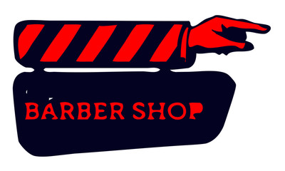 Naklejka premium Barber Shop Icon Vector