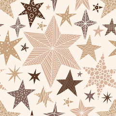 Cute stars. Seamless vector pattern. Seamless pattern can be used for wallpaper, pattern fills, web page background, surface textures.