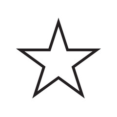 Star line icon vector