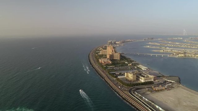 Aerial view of Atlantis the palm resort, Dubai, UAE.