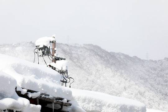 Snow Cover The Electric Pole