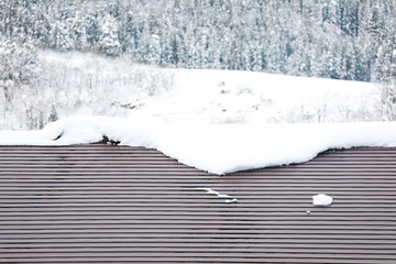 Snow melts on the roof.