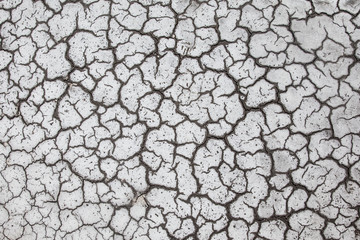 cracked earth on a mud volcano