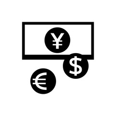 exchange counter, bank , exchange money icon  / public information symbol