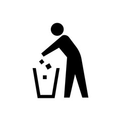 Trash box , garbage icon / public information symbol