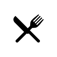 Knife and fork (crossed) icon / public information symbol