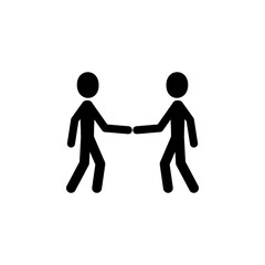 Two people and a handshake icon. Element of Problem solving. Premium quality graphic design. Signs and symbols collection icon for websites, web design, mobile app