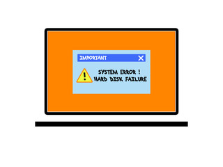 Computer With Error Message