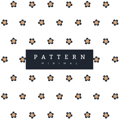 Seamless pattern Dark Blue Flowers On White Background. Great for fabric and textile, flyer, banner, business cards, wallpaper, packaging or any desired idea.