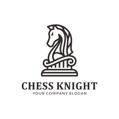 Chess knight logo, horse logo © zadin