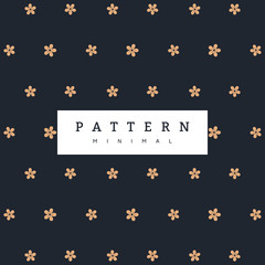Fototapeta na wymiar Seamless pattern Gold Flowers On Dark Blue Background. Great for fabric and textile, flyer, banner, business cards, wallpaper, packaging or any desired idea.