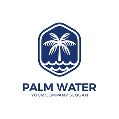 Palm and water logo